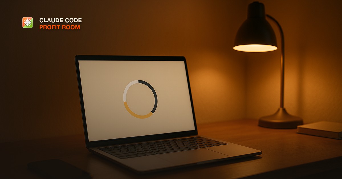 A desktop app usage meter partway to its limit, shown calmly on a clean workspace screen