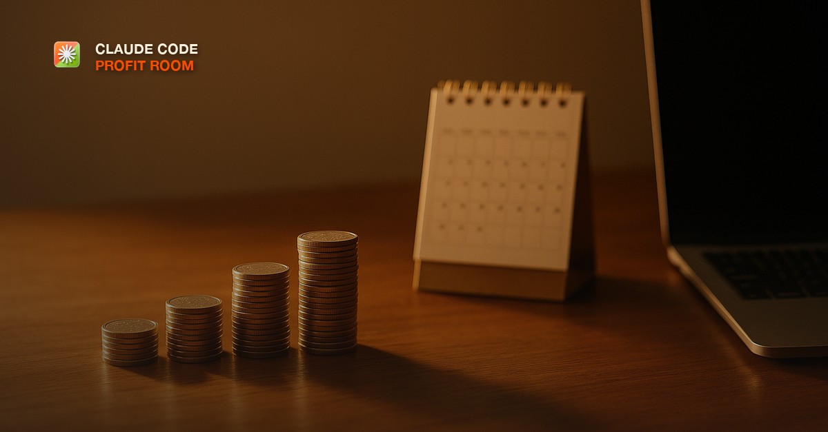 A modern fintech-style flat lay with clean financial graphics on a minimal surface