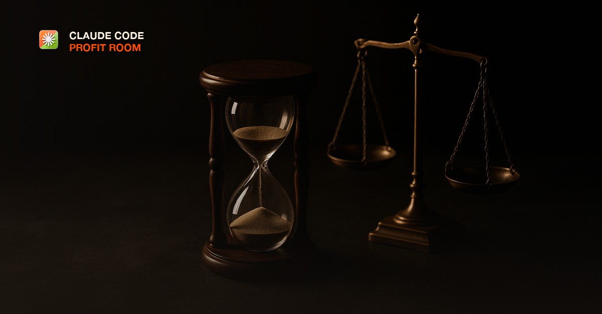 An hourglass beside a stack of paper on a plain desk in daylight, no people or text